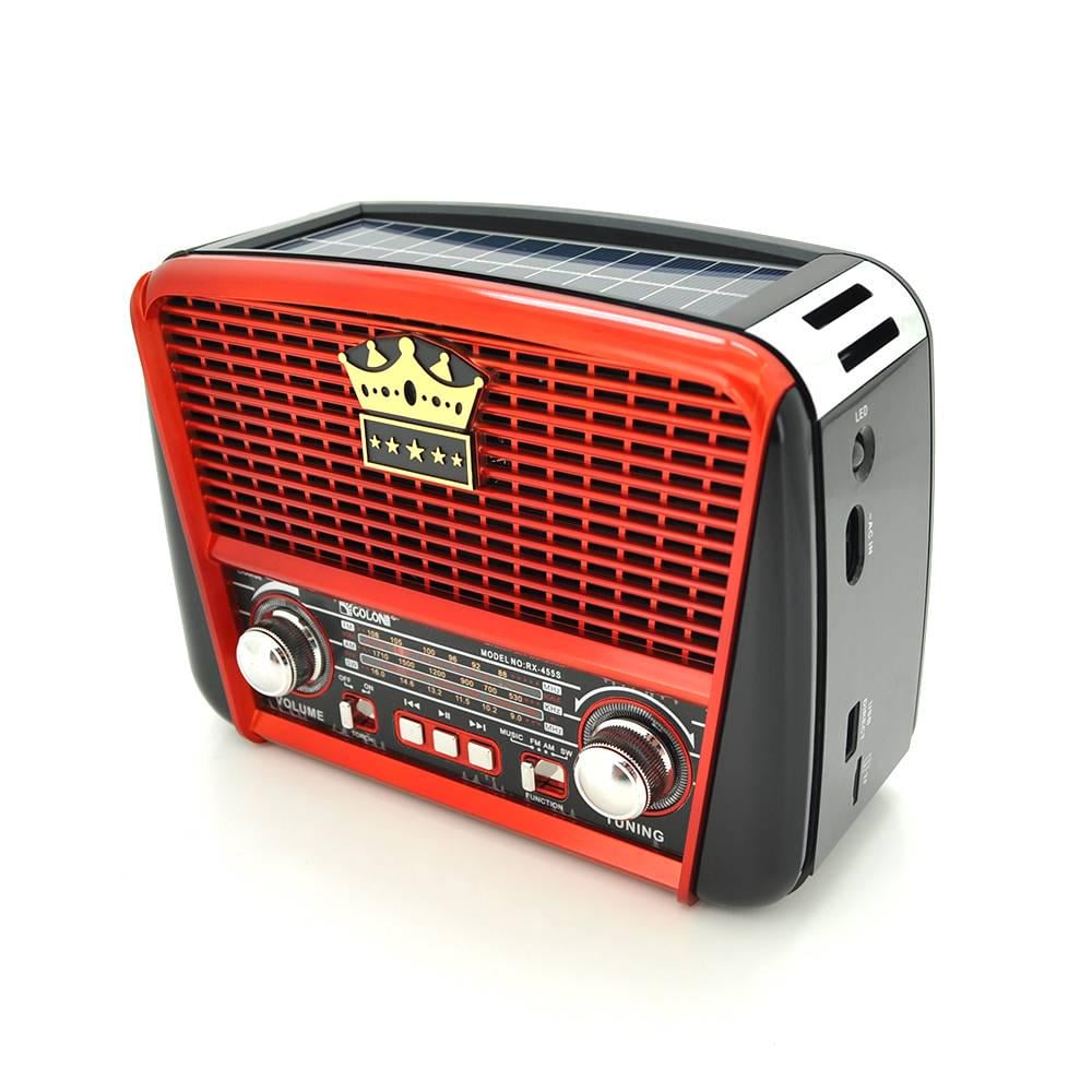 Радіоприймач Golon RX455S LED 6W AM/FM microSD/USB Black/Grey (39675)