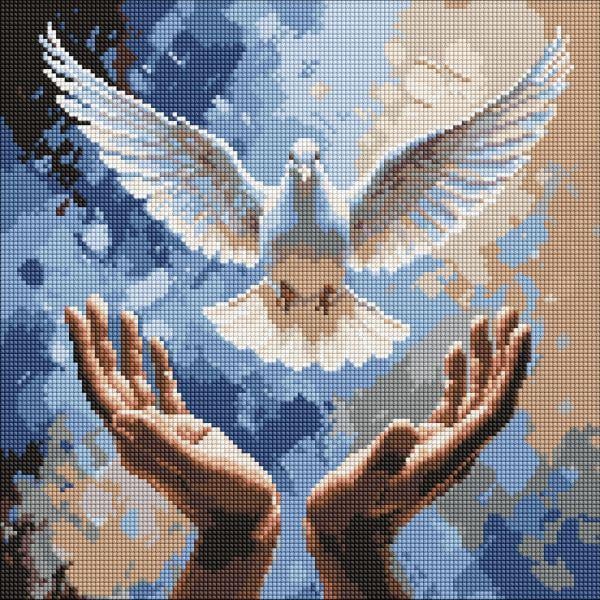 Алмазная мозаика Ideyka Руки добрая 40x40 см (Id-AMO8200)