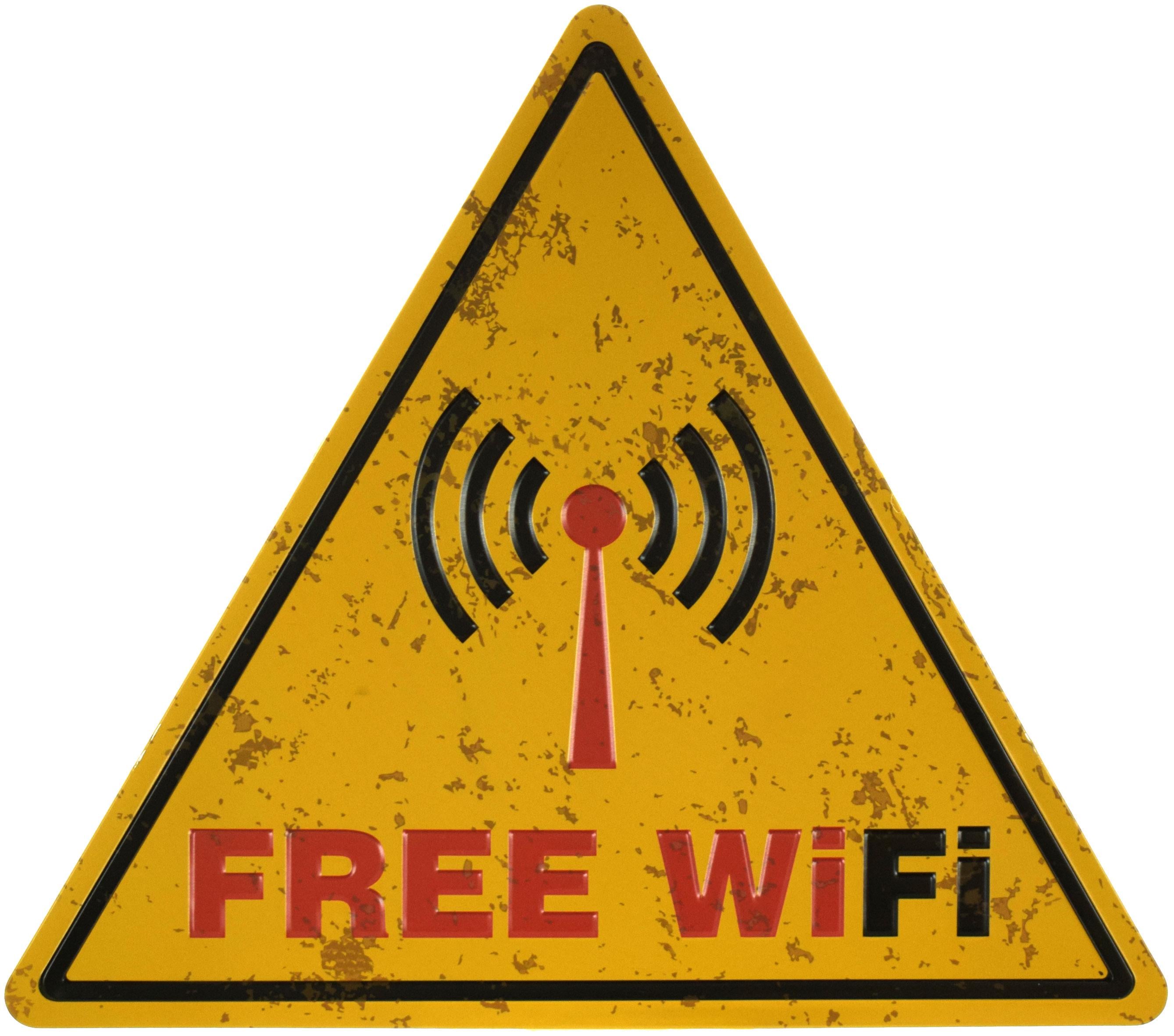 Табличка металева Безкоштовний Вай-Фай/Free Wi Fi 30x34 см
