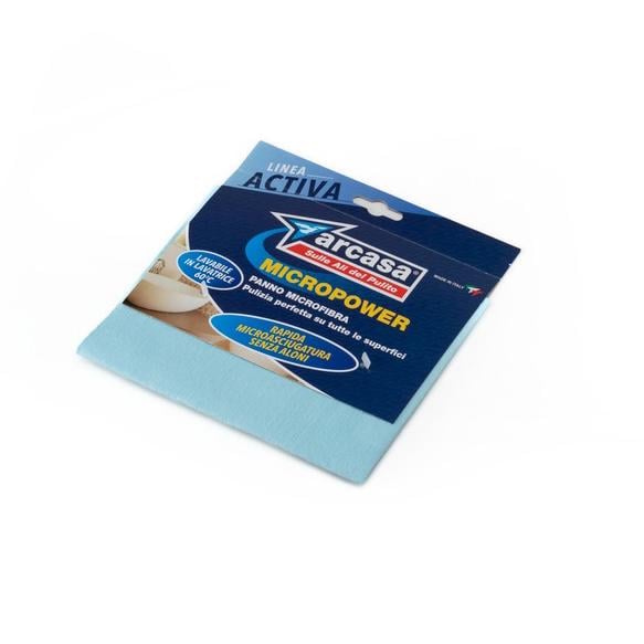Серветка для скла та дзеркал Arcasa мікрофібра 19х19 см 1 шт. Синій (DEP319)