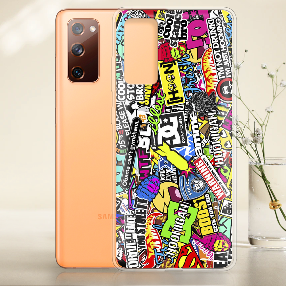 Чохол Boxface Samsung G780 Galaxy S20 FE Multicolored Inscriptions Прозорий силікон (41035-up880-41035) - фото 2