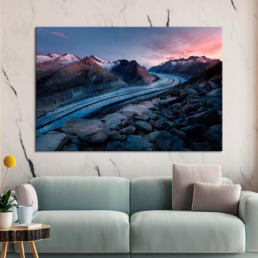 Картина природа Застывшая река 51x34 см (A1148-1)