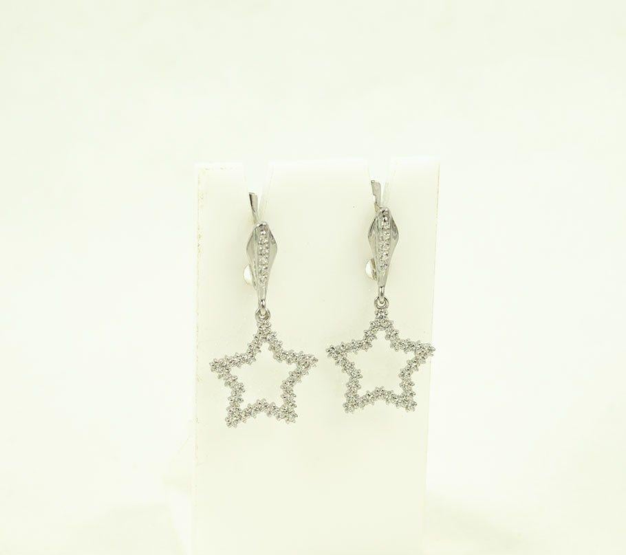 Серьги Maxi Silver 3992 Звезды (83992)