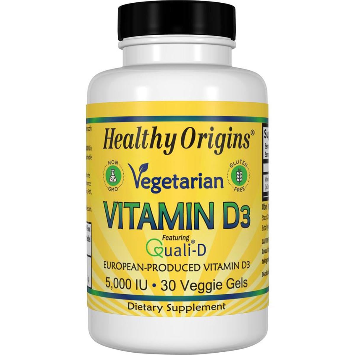 Витамин D3 для вегетарианцев Healthy Origins Vegetarian Vitamin D3 5000 IU 30 капсул (HO15380)