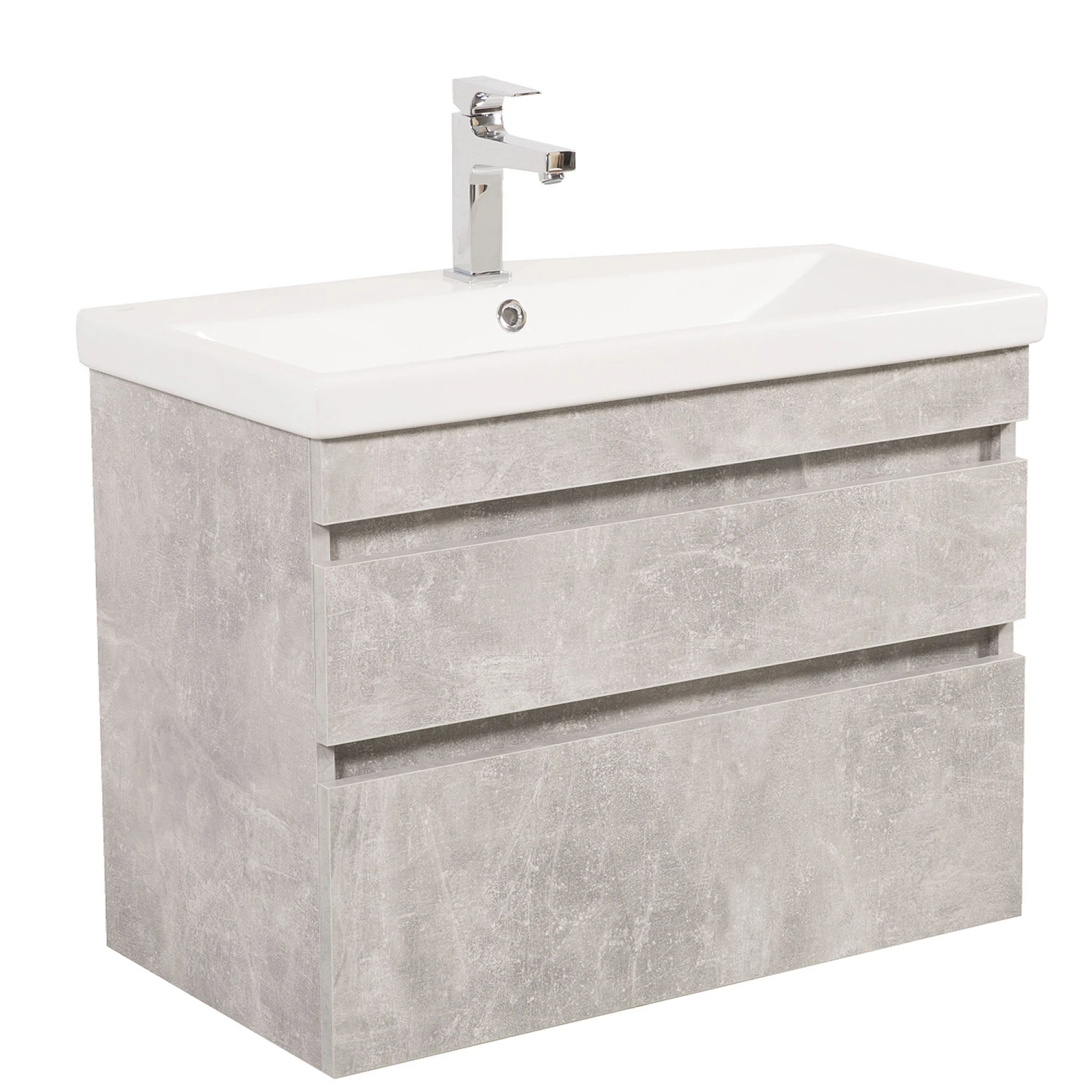 Тумба у ванну Aqua Rodos Вінтаж 80x45 підвісна c умивальником CeraStyle Elite Сірий (АР000040263)