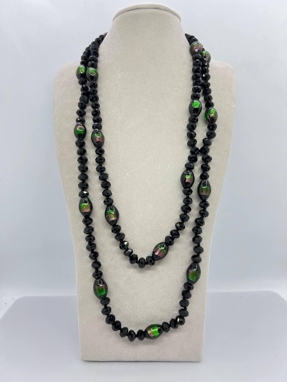 Бусы муранское стекло 120 см Разноцветный (10942)