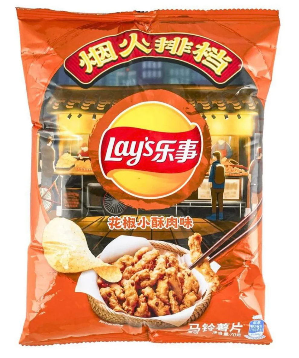 Чипсы Lay's со вкусом хрустящего мяса с сычуаньским перцем 70 г (2320709198) Чипсы Lay's со вкусом хрустящего мяса с сычуаньским перцем 70 г (2320709198)