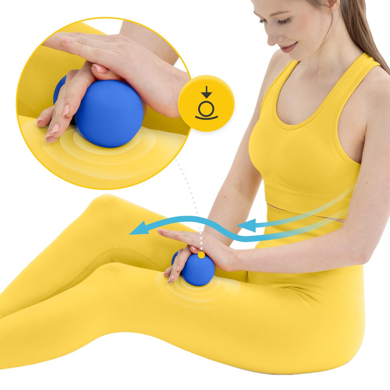 М'яч масажний подвійний 4fizjo Lacrosse Double Ball 6,5x13,5 см Blue (P-5907739314321) - фото 2 М'яч масажний подвійний 4fizjo Lacrosse Double Ball 6,5x13,5 см Blue (P-5907739314321) - фото 2