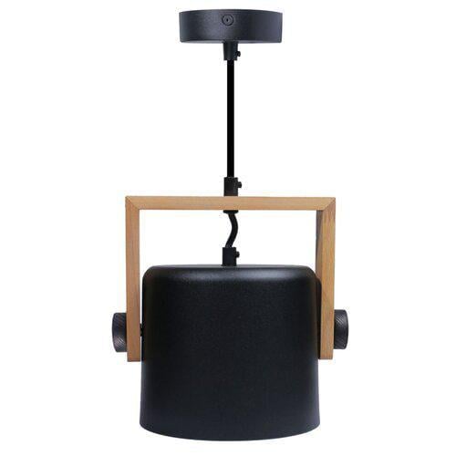 Світильник підвісний люстра ETRON UrbanWood E27 1x40Вт натуральний/чорний 1-EDR-7408