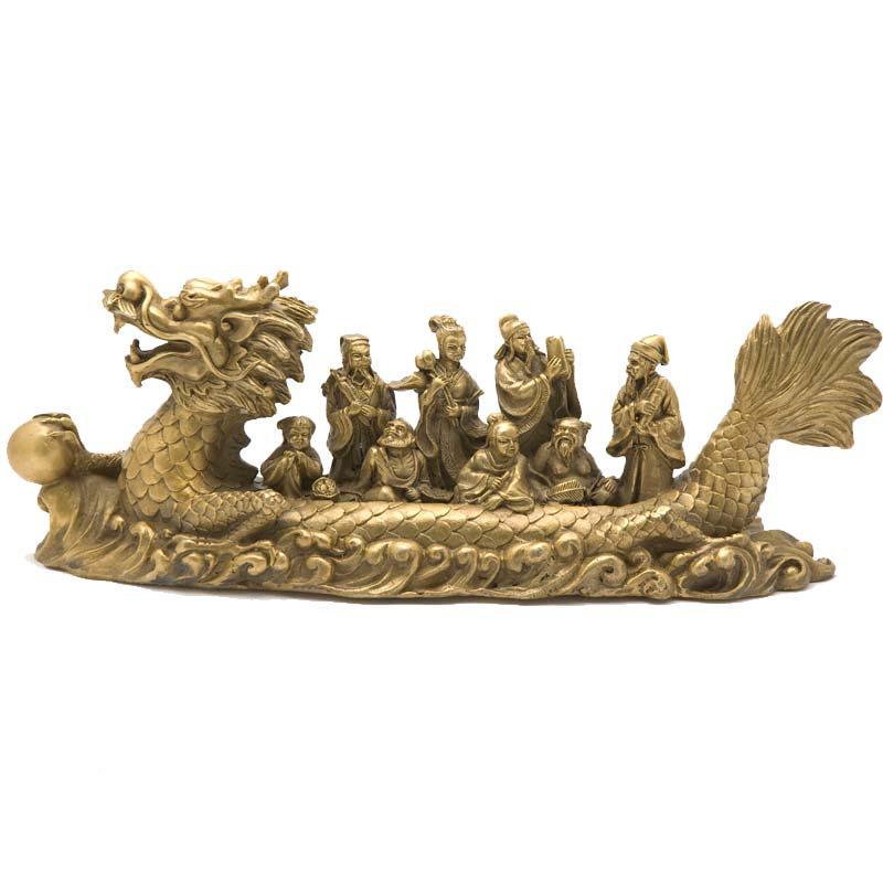 Восемь бессмертных на драконе 10х30х8 Бронзовый (2994)