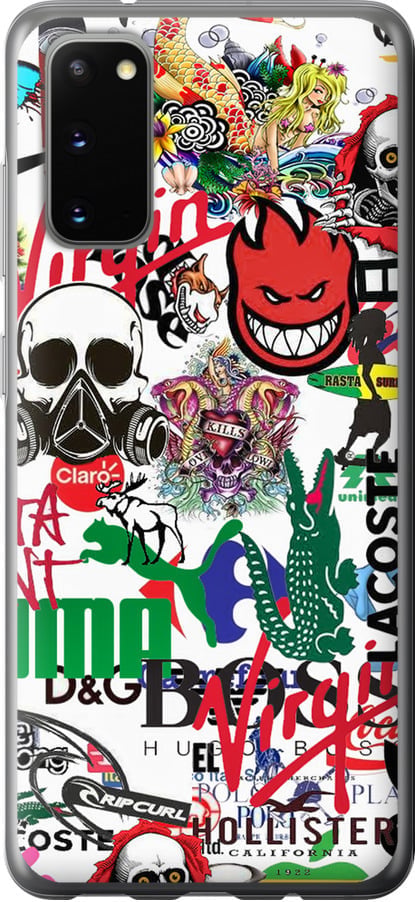 Чехол на Samsung Galaxy S20 Many different logos (4022u-1824-42517)