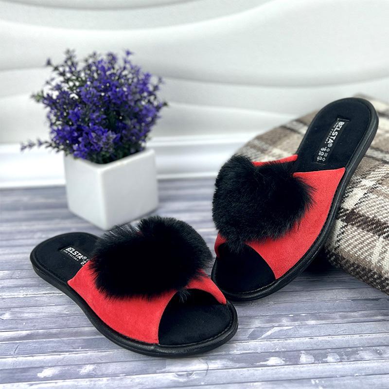 Домашні тапочки жіночі БЕЛСТА Е-0088-17-1 24,5 см p. 38 Червоний (66714967)