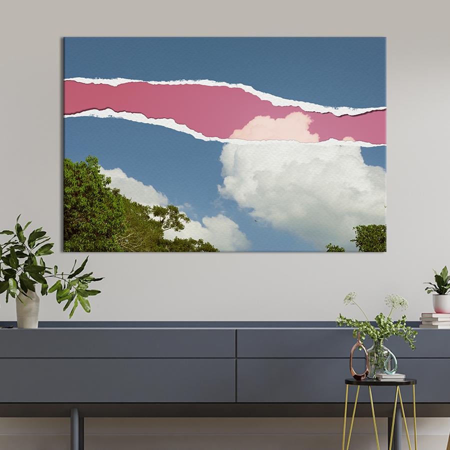 Настенний декор Рваная абстракция Пейзаж 120x80 см (2022-1)