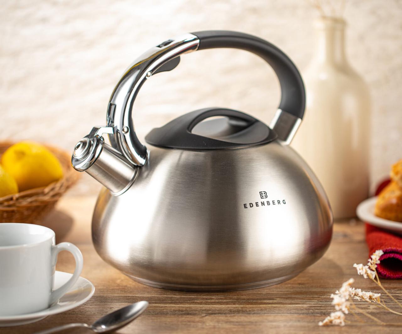 Чайник с свистком для индукционной плиты Edenberg EB-1400 3 л Черный (2530557747) - фото 3 Чайник с свистком для индукционной плиты Edenberg EB-1400 3 л Черный (2530557747) - фото 3