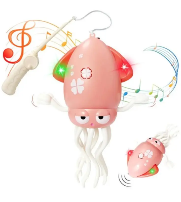 Интерактивная игрушка Осьминог танцующий со звуковыми эффектами Розовый (10380) - фото 4 Интерактивная игрушка Осьминог танцующий со звуковыми эффектами Розовый (10380) - фото 4