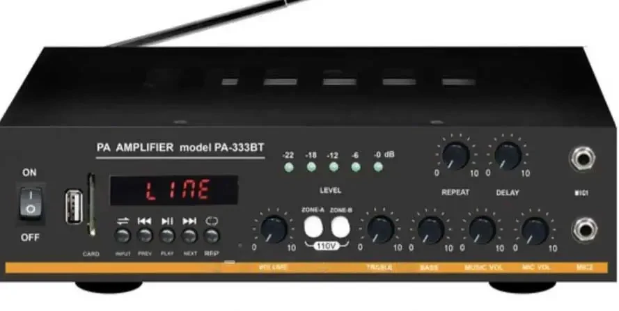 Усилитель звука PA-333BT с Bluetooth и функцией караоке (9488)