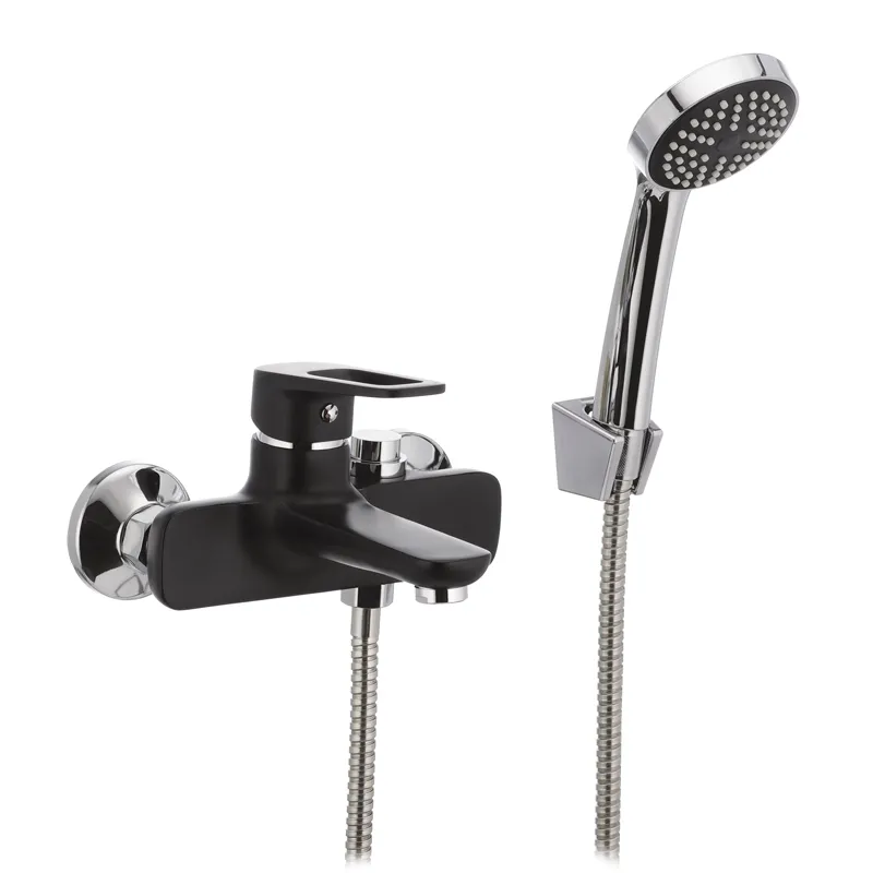 Змішувач для ванни MIXXUS Nevada 009 з перемикаючою кнопкою Чорний (MX0018)