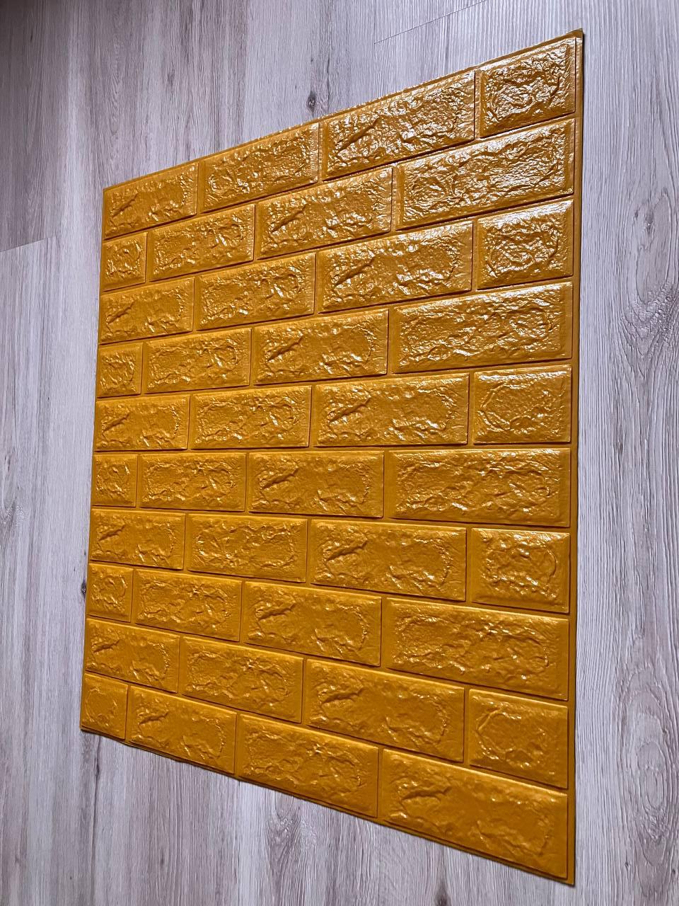 3D-панель самоклеющаяся кирпич 770x700x3 мм Золотой - фото 5 3D-панель самоклеющаяся кирпич 770x700x3 мм Золотой - фото 5