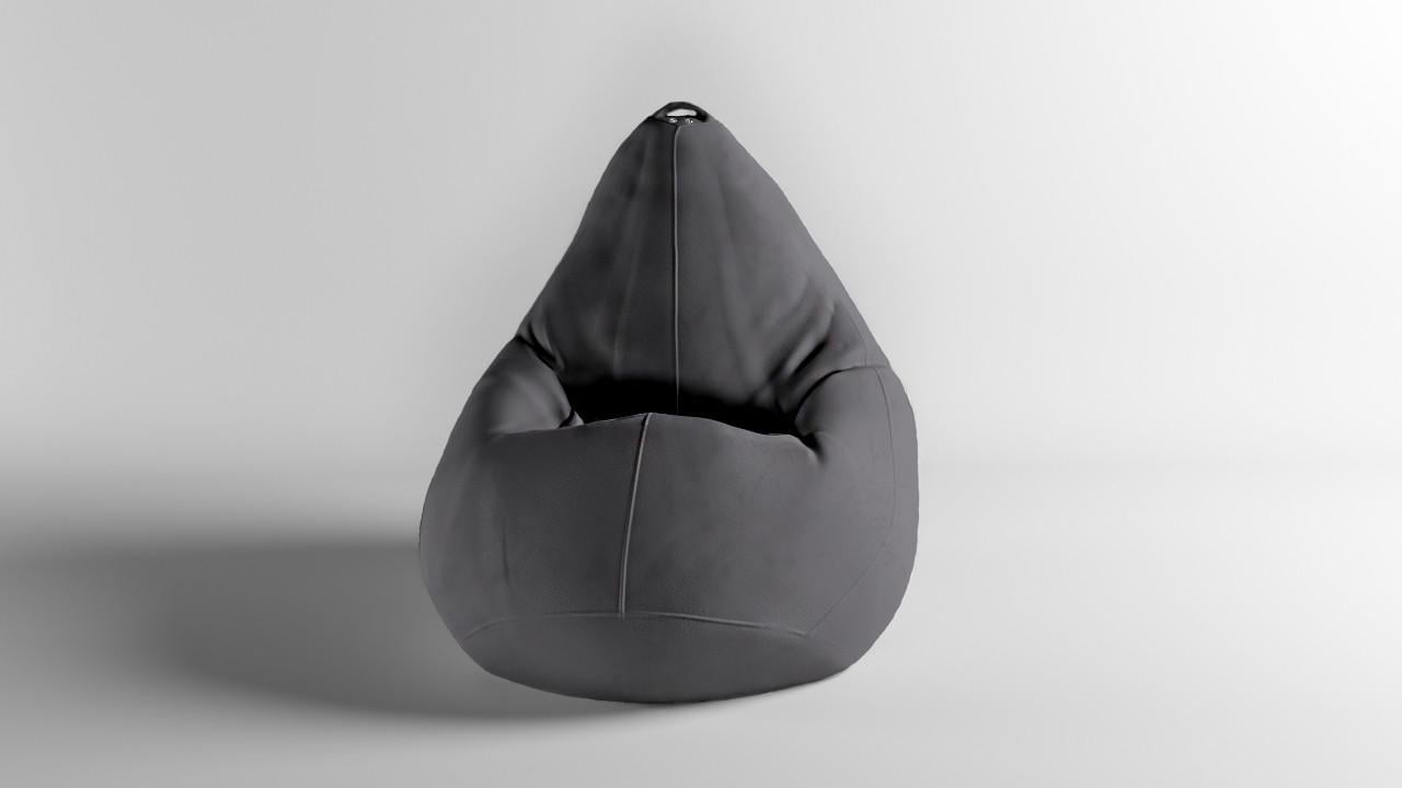Бескаркасное кресло-мешок SkyPuff MEGA Груша Велюр Allure XXXL 160х120 см Gray (160150)