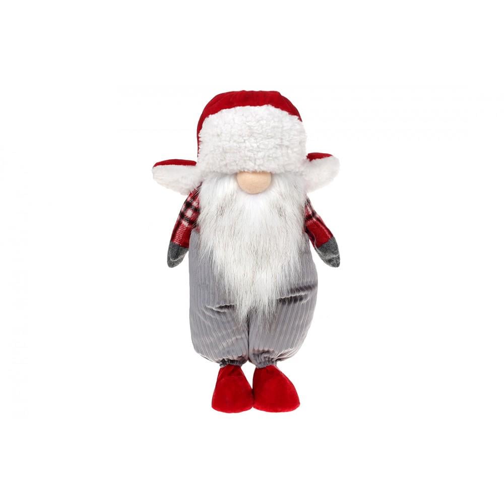 Игрушка мягкая Гном 32 см Красный с серым (877-082)