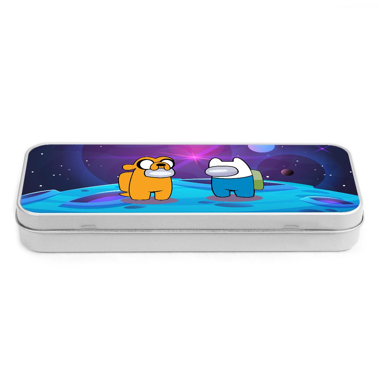 Пенал школьный Among Us Adventure Time Finn & Jake Серебряный (34408-2414-SR)