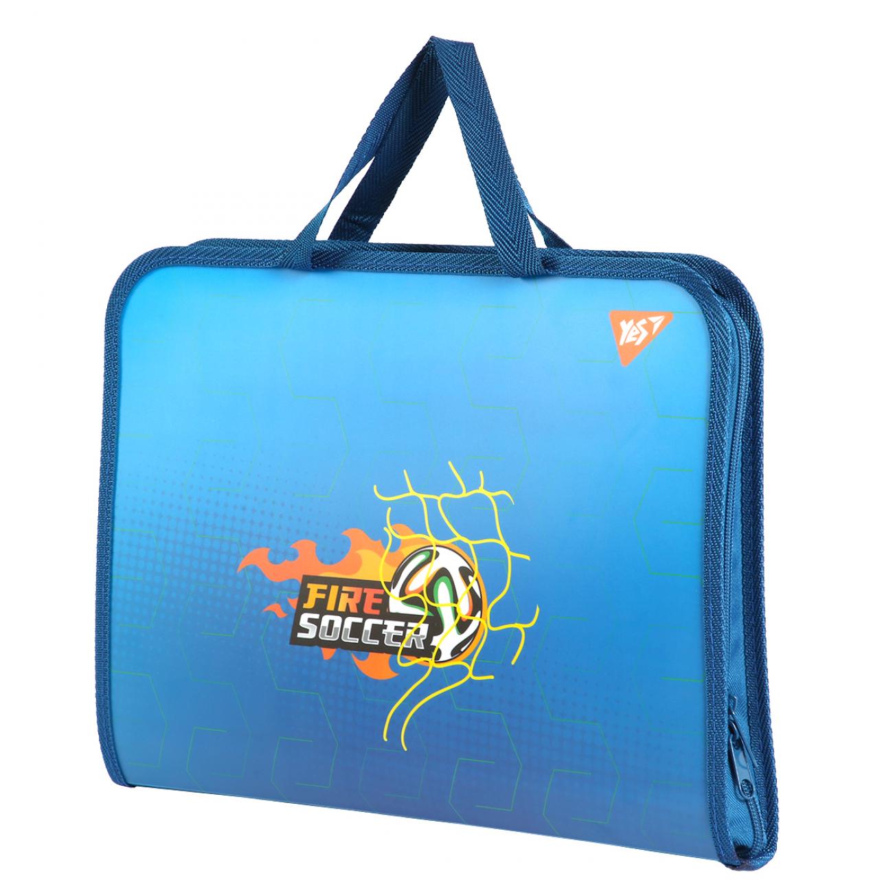 Папка-портфель школьный YES FC Football на молнии с тканевыми ручками (492311) - фото 3 Папка-портфель школьный YES FC Football на молнии с тканевыми ручками (492311) - фото 3