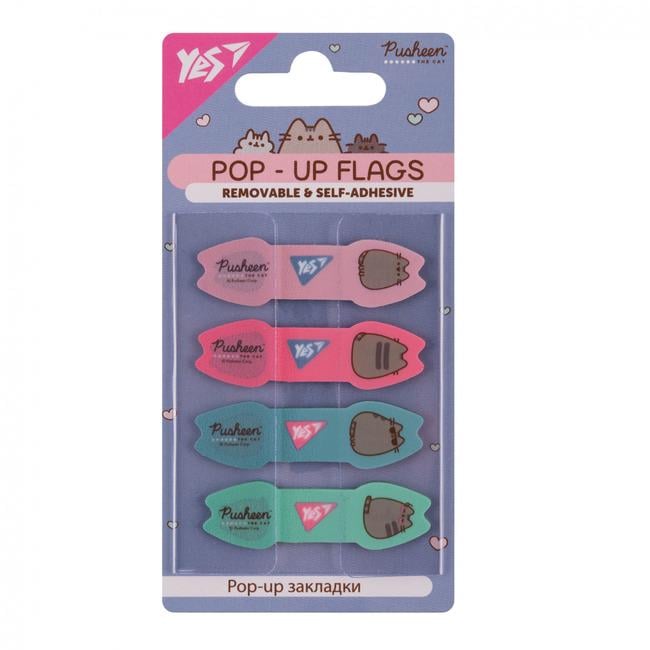Закладки Pop-up YES Pusheen пластик 80 шт. (170443)