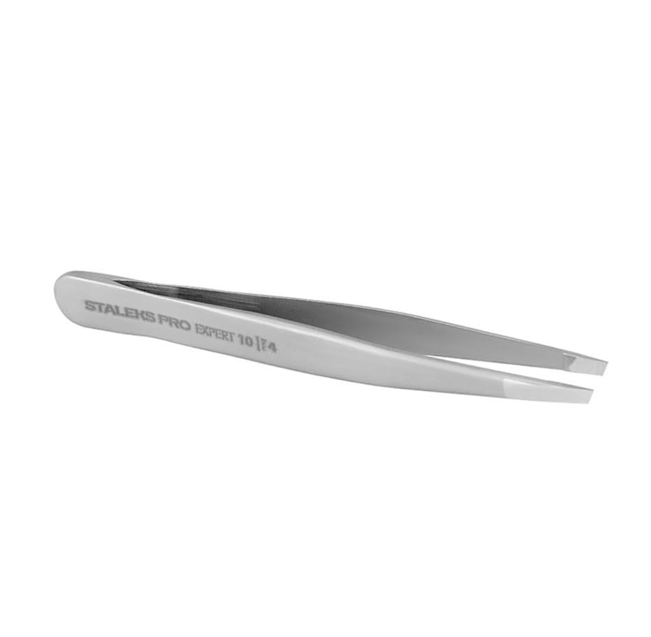 Пінцет для брів STALEKS Expert 10 Type 4 вузький скошений