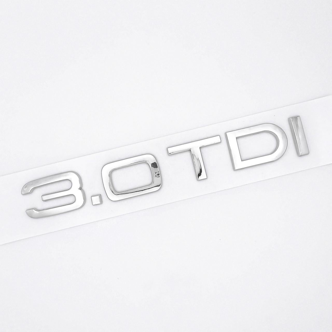 Эмблема надпись 3 TDI Audi ABS 16,4х2,3 см Хром глянцевый (2944053783)