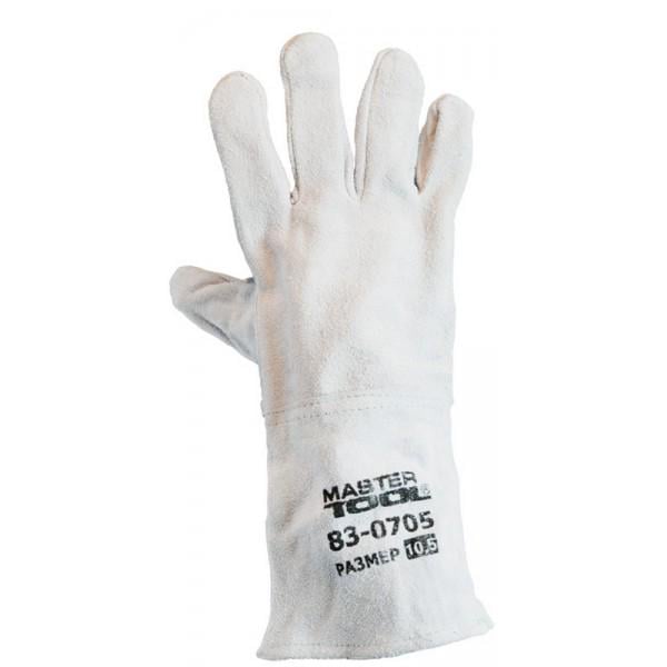 Перчатки краги сварщика MasterTool GM 10,5 350 мм 250-270 г Серый (83-0705)