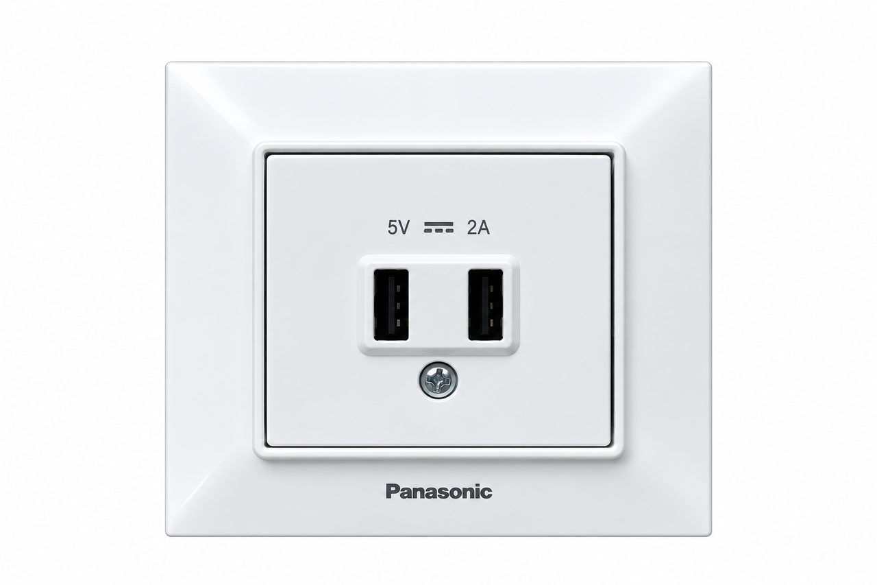 Розетка USB 5В-2А Panasonic Arkedia Slim Білий