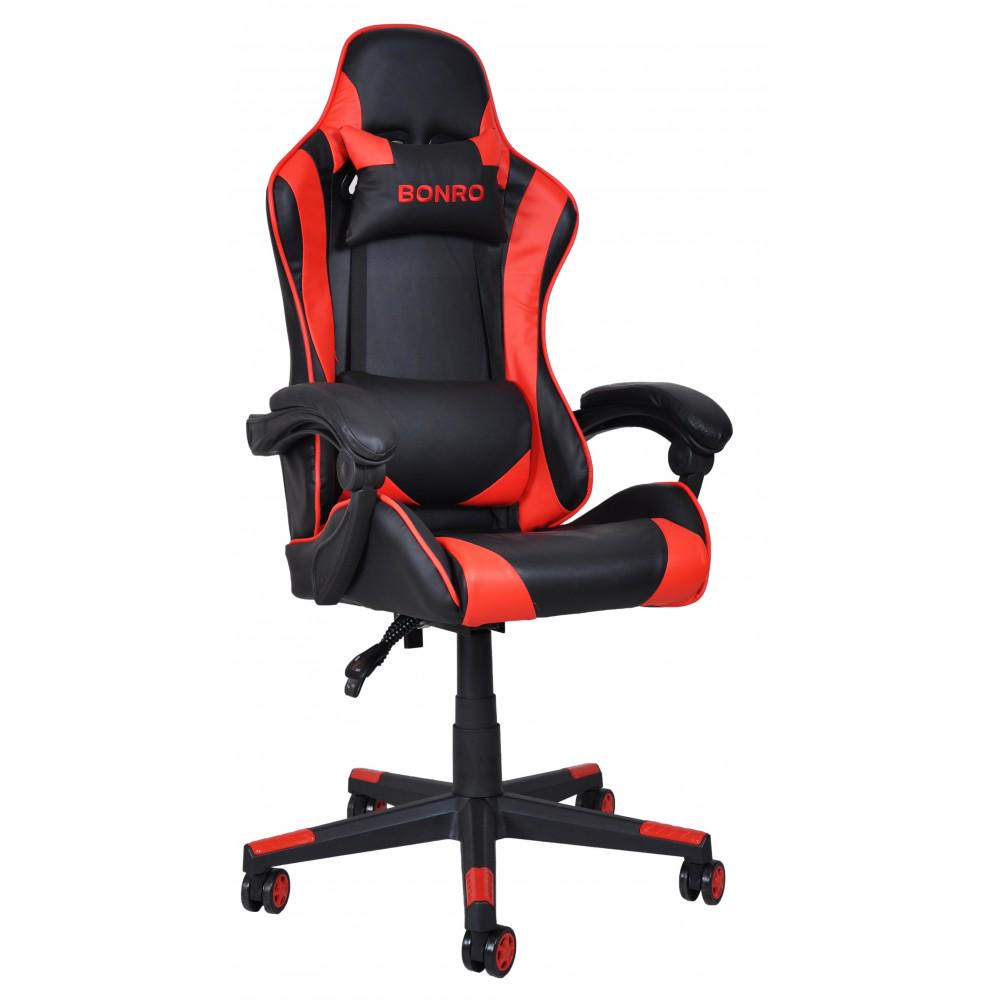 Крісло геймерське Bonro B-2013-2 Червоний (40800032) Крісло геймерське Bonro B-2013-2 Червоний (40800032)