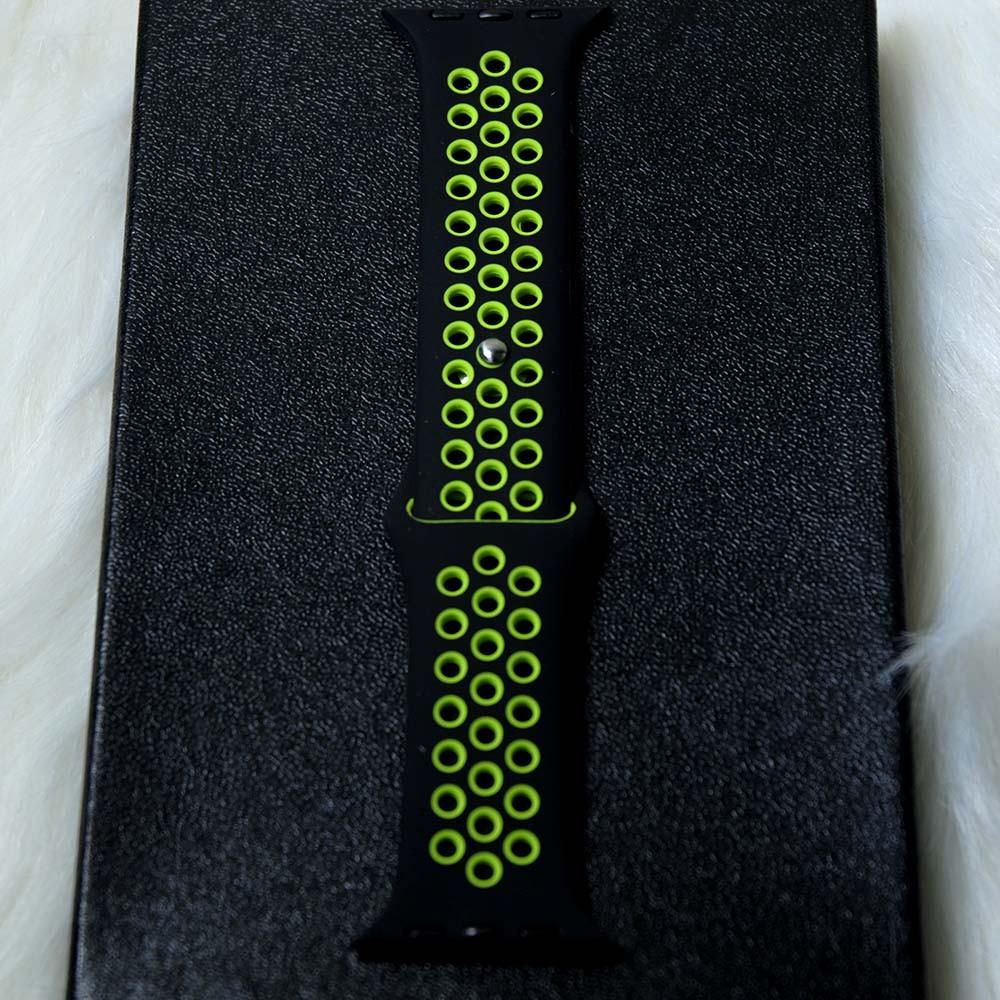 Ремешок для Apple Watch 42/44 мм Black/Green (19140892) - фото 1