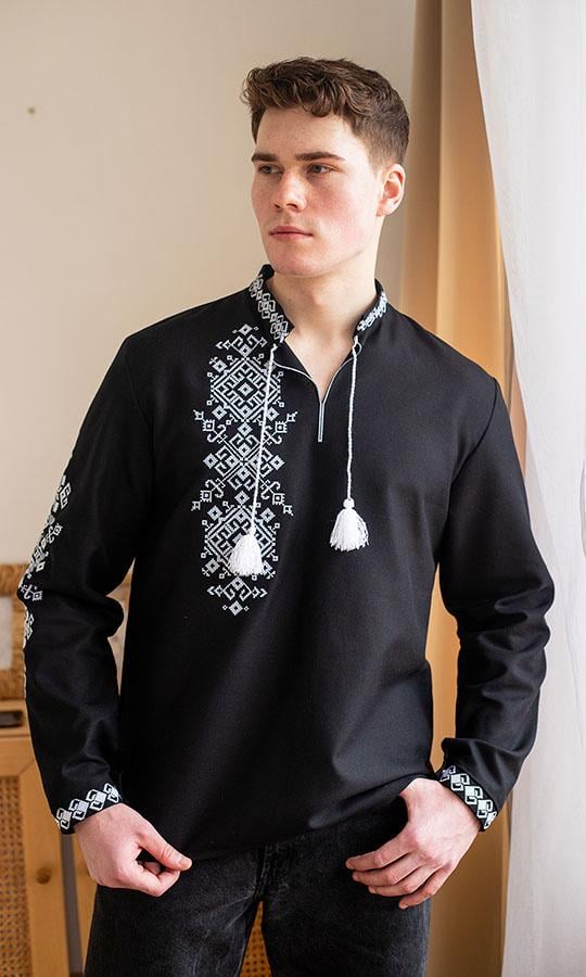 Вишиванка чоловіча Вишиваночка р. 58 Чорний (3046-5)