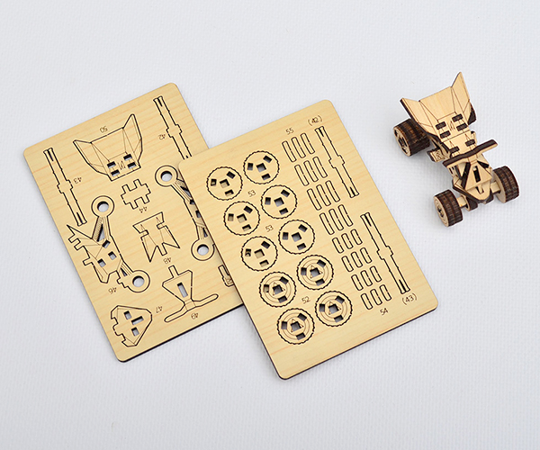 3Д конструктор квадроцикла 3DBRT Cyberquad 30 деталей Бежевый - фото 2