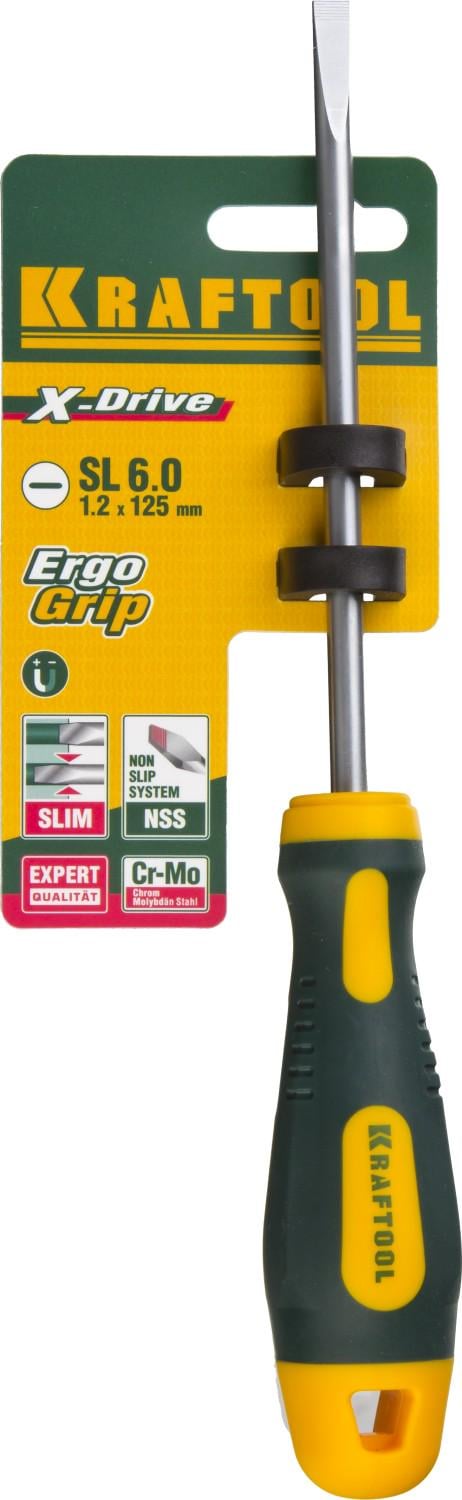 Отвертка Kraftool SL6 EXPERT X-Drive 125 мм (250071-6.0-125)