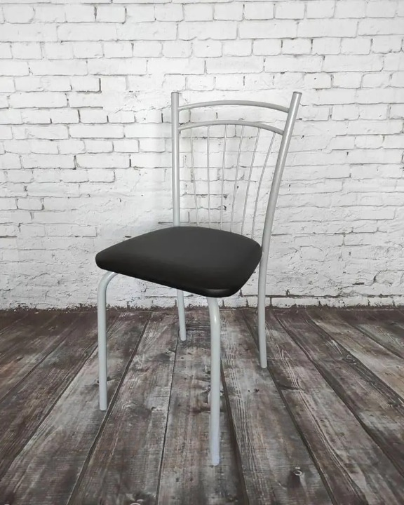 Кухонний стілець Софія 35х83 см Чорний/Сірий (28373840)