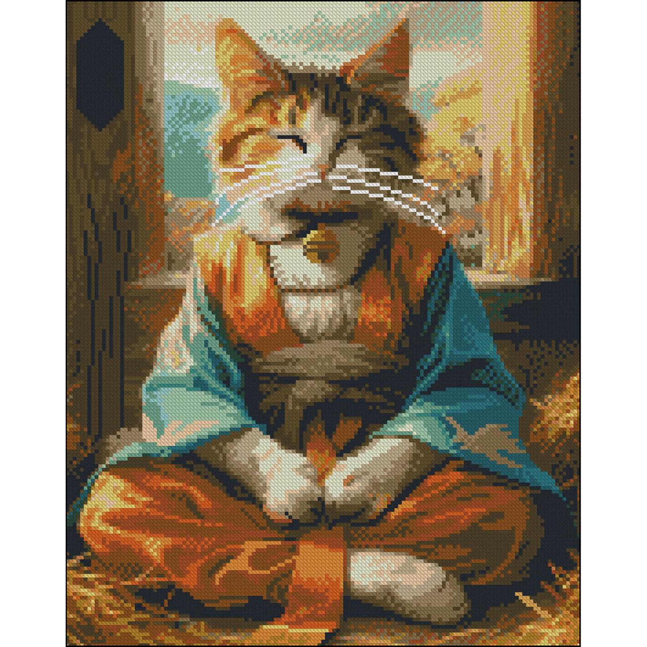 Алмазная мозаика Strateg Медитация без подрамника 40х50 см (ZAV4050-24)