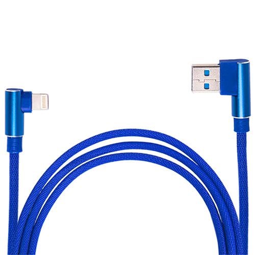 Кабель USB/Micro USB 90° Blue