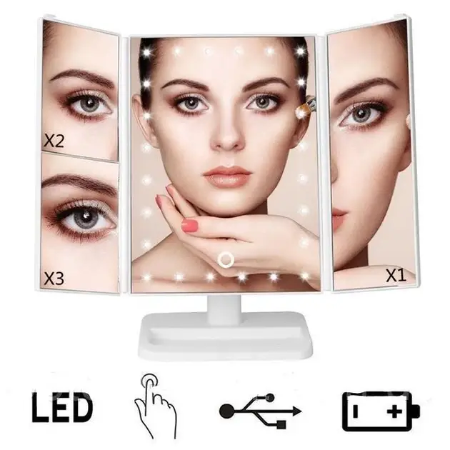 Дзеркало для макіяжу Superstar Magnifying Mirror LED Білий (14436494) - фото 3