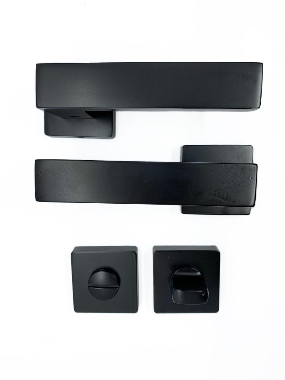 ᐉ Ручка для межкомнатных дверей на розетах Vortex AS-18 WC Black ...