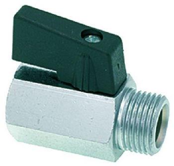 Кран шаровый 3/8"-3/8" L 30 мм вал-D22 мм с ручкой-флажок