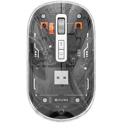 Компьютерная мышка BAVIN GK-993 Bluetooth Black прозрачная (GK-993-BK)