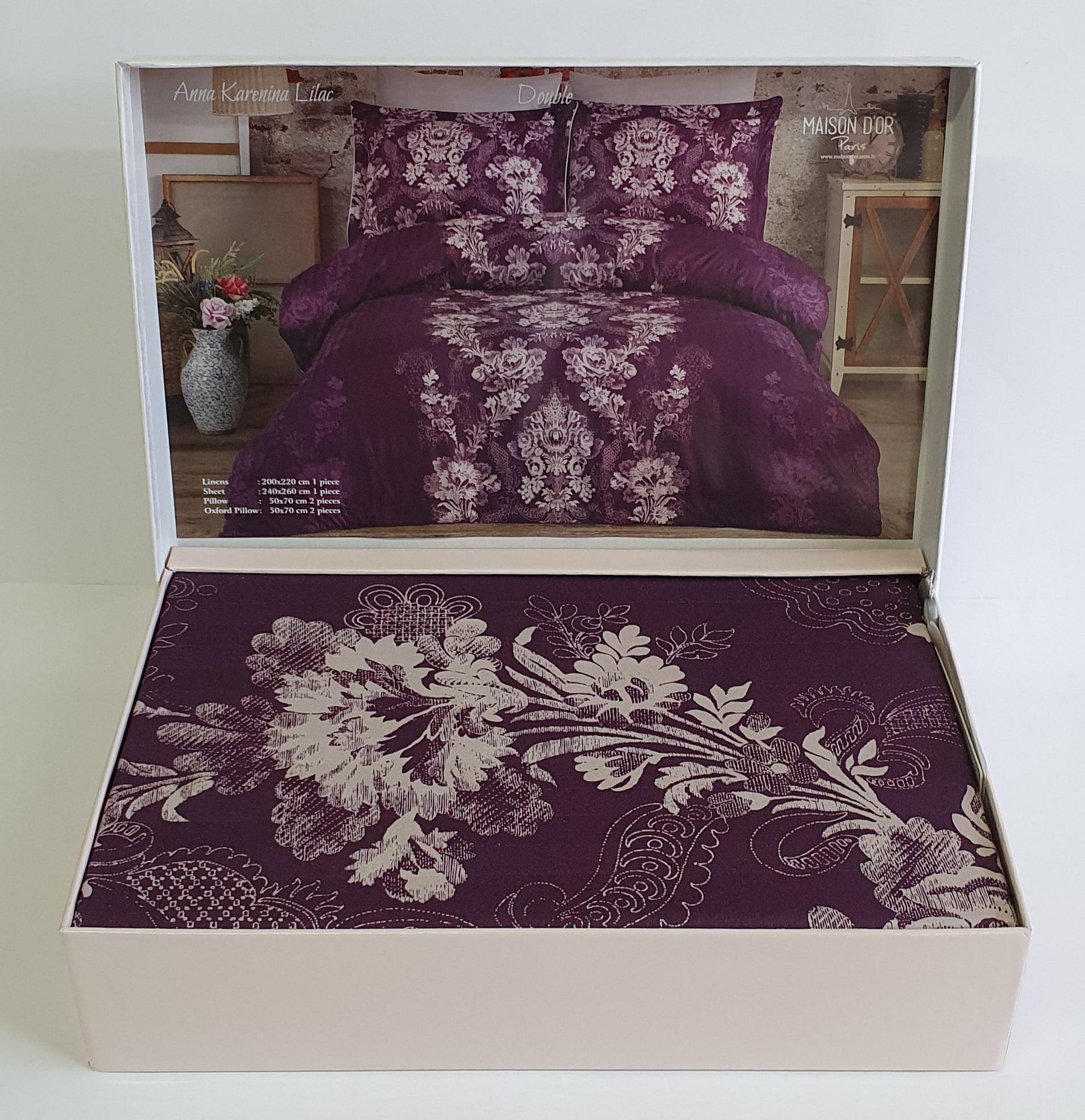 Комплект постельного белья Maison D'or Cатин 200х220 Anna Karenina Lilac (CN6110)