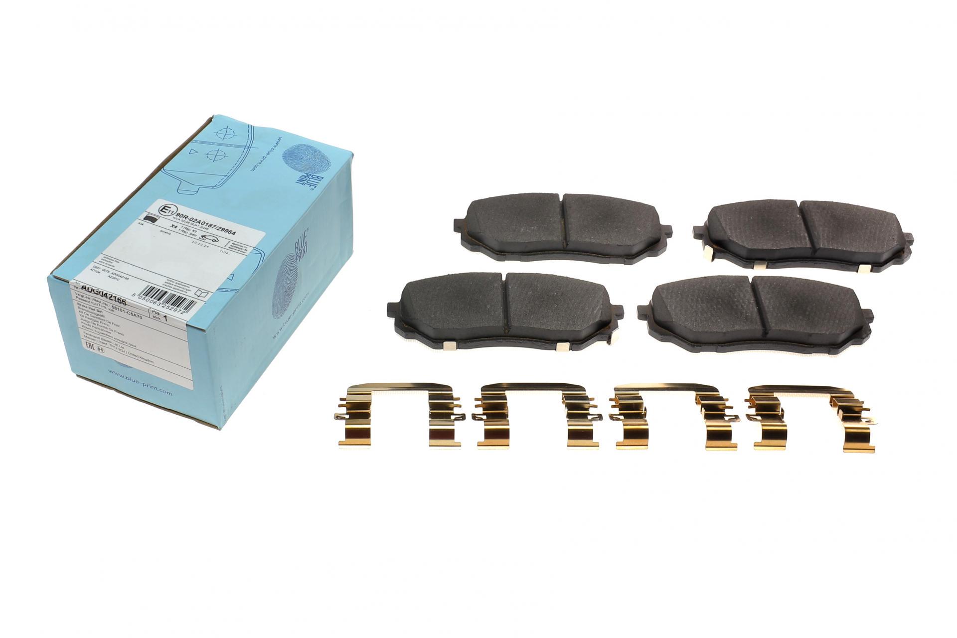 Колодки тормозные передние BLUE PRINT Hyundai Santa Fe IV/Kia Sorento 15-к-кт (ADG042166 BLUE PRINT)