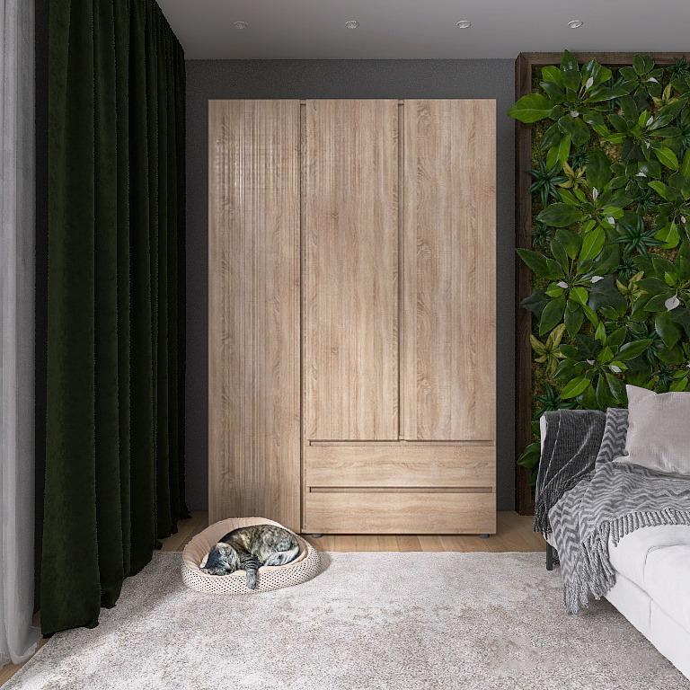 Шкаф Everest Лайт ШЛ-3 1365х500х2080 мм Сонома (11153) - фото 4