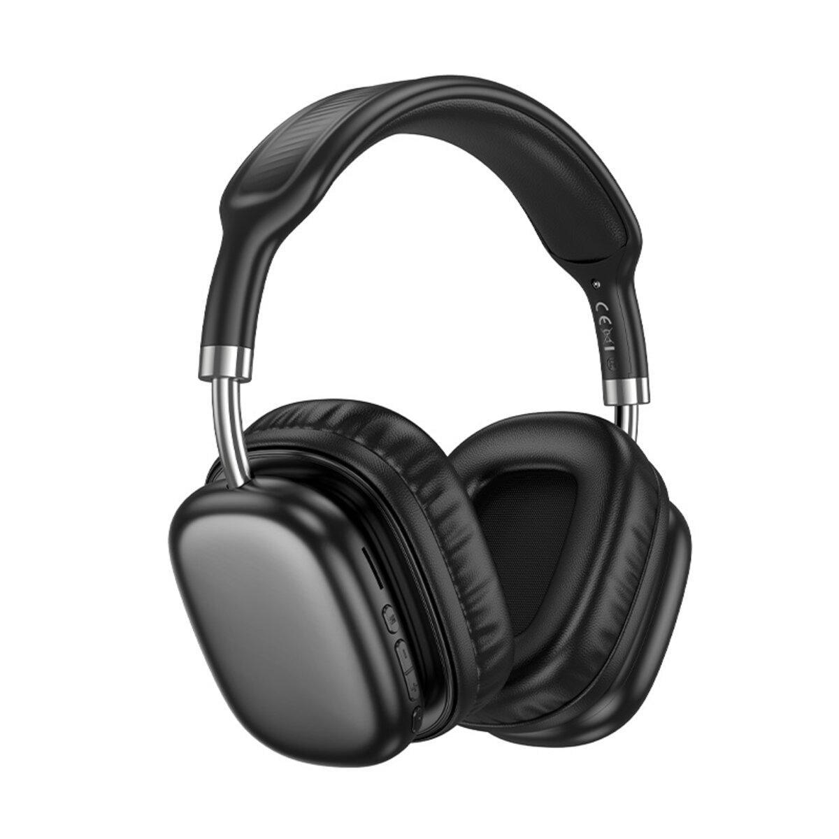 Наушники беспроводные Hoco W52 Wonderful BT5.4 headphones 400 mAh Black (6942007646543)