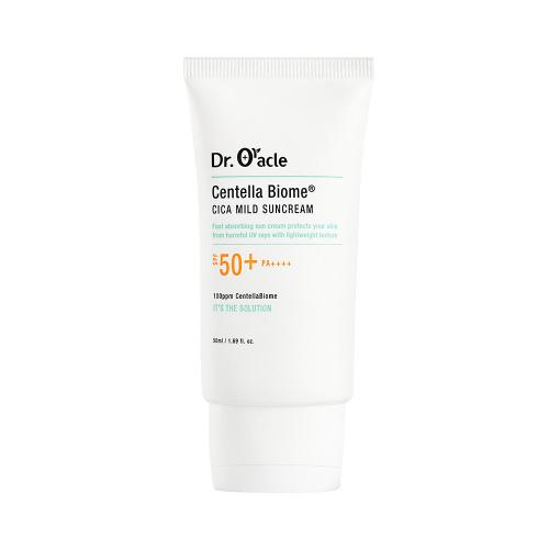 Крем для обличчя сонцезахисний заспокійливий Dr. Oracle Centella Biome Cica Mild Suncream 50 мл (8809408732405) - фото 1