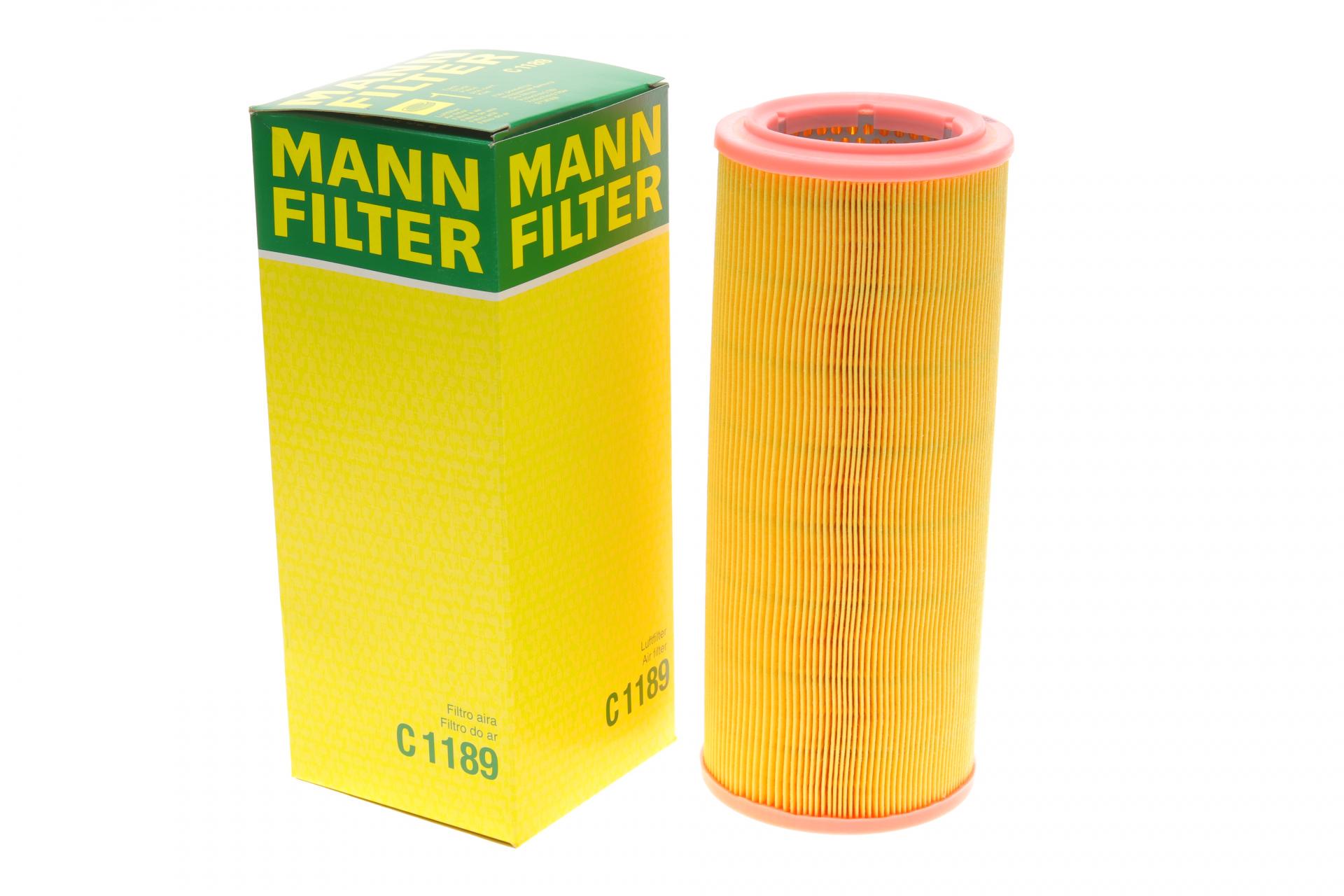 Фильтр воздушный Mann-Filter для Fiat Doblo 1,6 16V/1,9D/JTD 01- (C 1189)