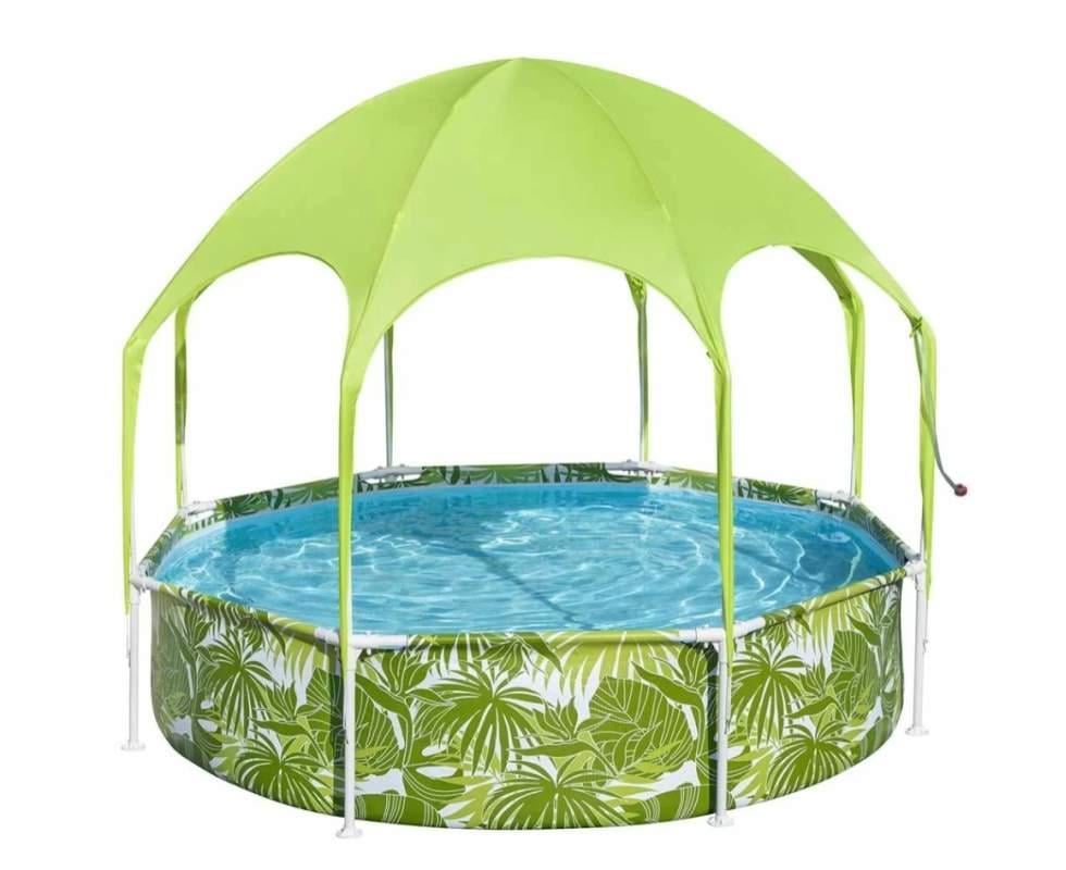 Басейн каркасний 244х51 см 688 літрів з навісом та душем (56432)